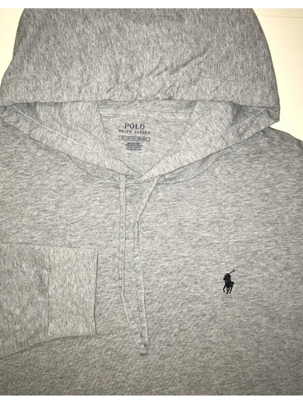 Men's Polo Ralph Lauren Hooded Long Sleeve T-shirt-Size XL